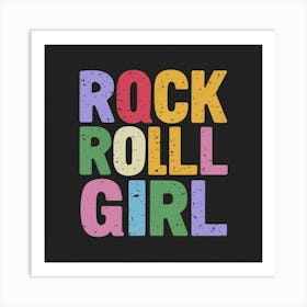 Rock Roll Girl Art Print