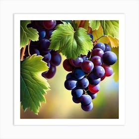 Grapes On The Vine 3 Art Print