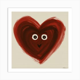 Heart With Eyes Art Print