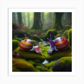 Alien Snails 9 Art Print