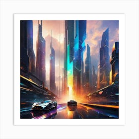 Futuristic City 145 Art Print