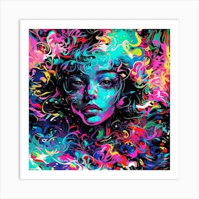 Colorful Woman Painting Art Print