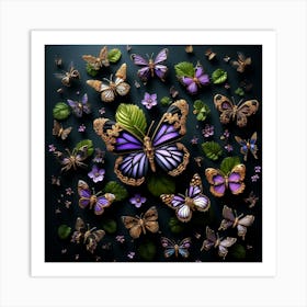 Purple Monarch 1024 Art Print