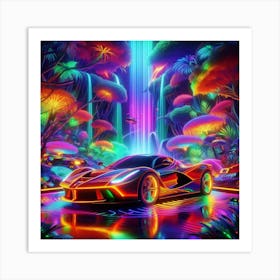 Hypercar In The Jungle Art Print