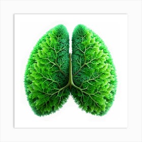 Green Tree Like Lungs As A Symbol Of Nature And Health Art Print