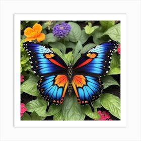 Butterfly In The Garden 5 Art Print