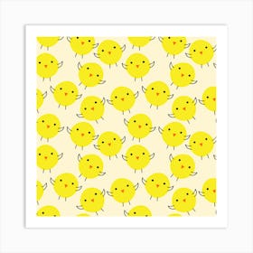 Yellow Chicks Art Print