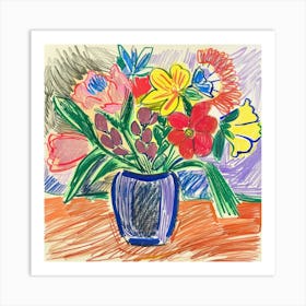 Floral Painting Matisse Style 13 Art Print