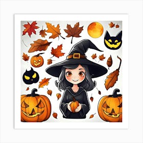 Halloween Witch 1 Art Print