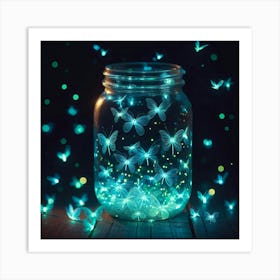 Glow In The Dark Butterflies Art Print