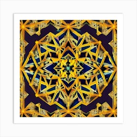 Yellow Mandala Art Print