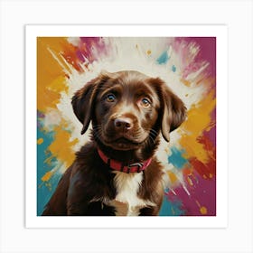 Chocolate Labrador Retriever Puppy 3 Art Print