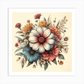 Bouquet Of Flowers 3 Art Print