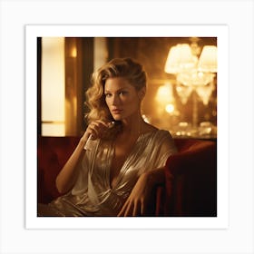 Gisele inside a nice hotel  Art Print