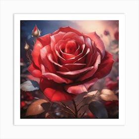 Red Rose 11 Art Print