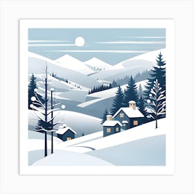 Christmas snow 12 vector art Art Print