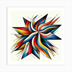 Abstract modernist Starfish 1 Art Print