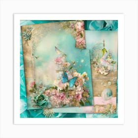 Shabbychicdreamymistpasteljunkjournalsprinc4 Art Print