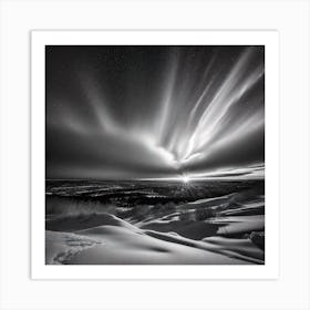 Aurora Over The Mountains Art Print