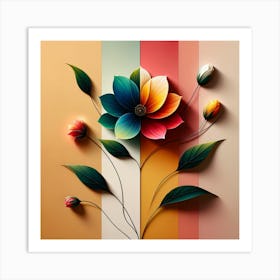 Paper Flower Art Art Print