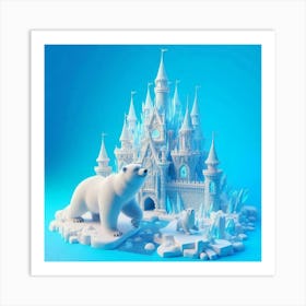 Polar Bears In A Castle Art Print