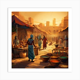 Egyptian Market 2 Art Print