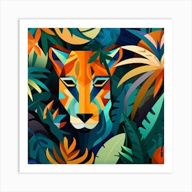 Lion In The Jungle Art Print