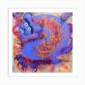 Blue Tiger. Wild cat Art Print