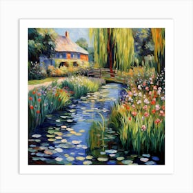 Colourful Canvases: Monet's Idyllic Haven Art Print