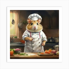 Chef Hamster 8 Art Print