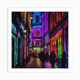 Edinburgh At Night 2 Art Print