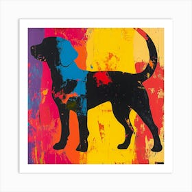 'Dog' Abstract Background Art Print