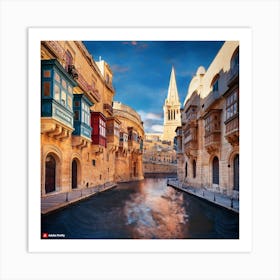 Cityscape Of Malta Art Print