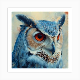 Blue Owl Art Print