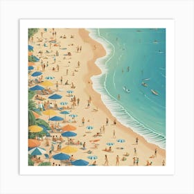 Day At The Beach 12 Art Print