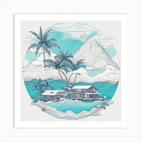 House On The Beach Art Print