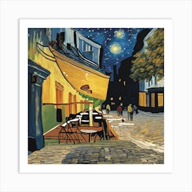 Cafe Terrace At Night, Van Gogh 4 Art Print