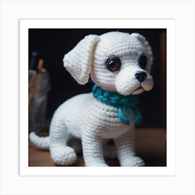 Little white puppy Art Print