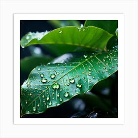 Tropical Leaves Macro Photography Close Up Hyper Detailed Trending On Artstation Shar (3) Art Print