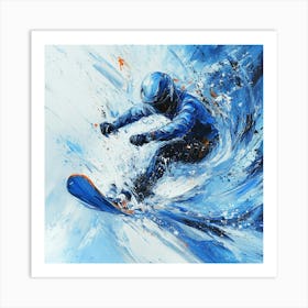 'Snowboarding' Art Art Print