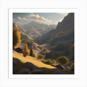 Mountain Scene 4 Art Print