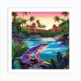 Frog In The Jungle Art Print