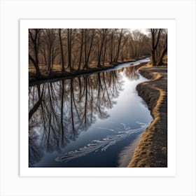 Reflection Of A River Art Print