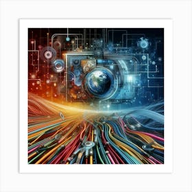 World of Wires -Connected Art Print