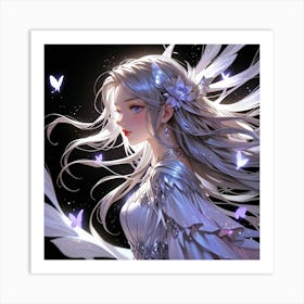 Default A Captivatingly Ethereal Anime Girl Art Print