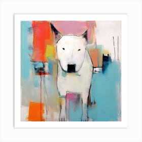 Conceptual Abstract Color Block Dog Portrait 15 Art Print