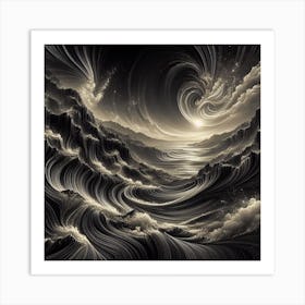 Waves In The Sky Art Print