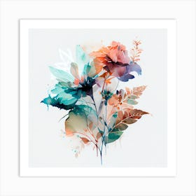 Watercolor Flower Abstract 20 Art Print