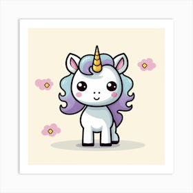 Cute Unicorn 714 Art Print