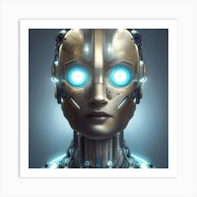 Portrait Of A Robot Art Print